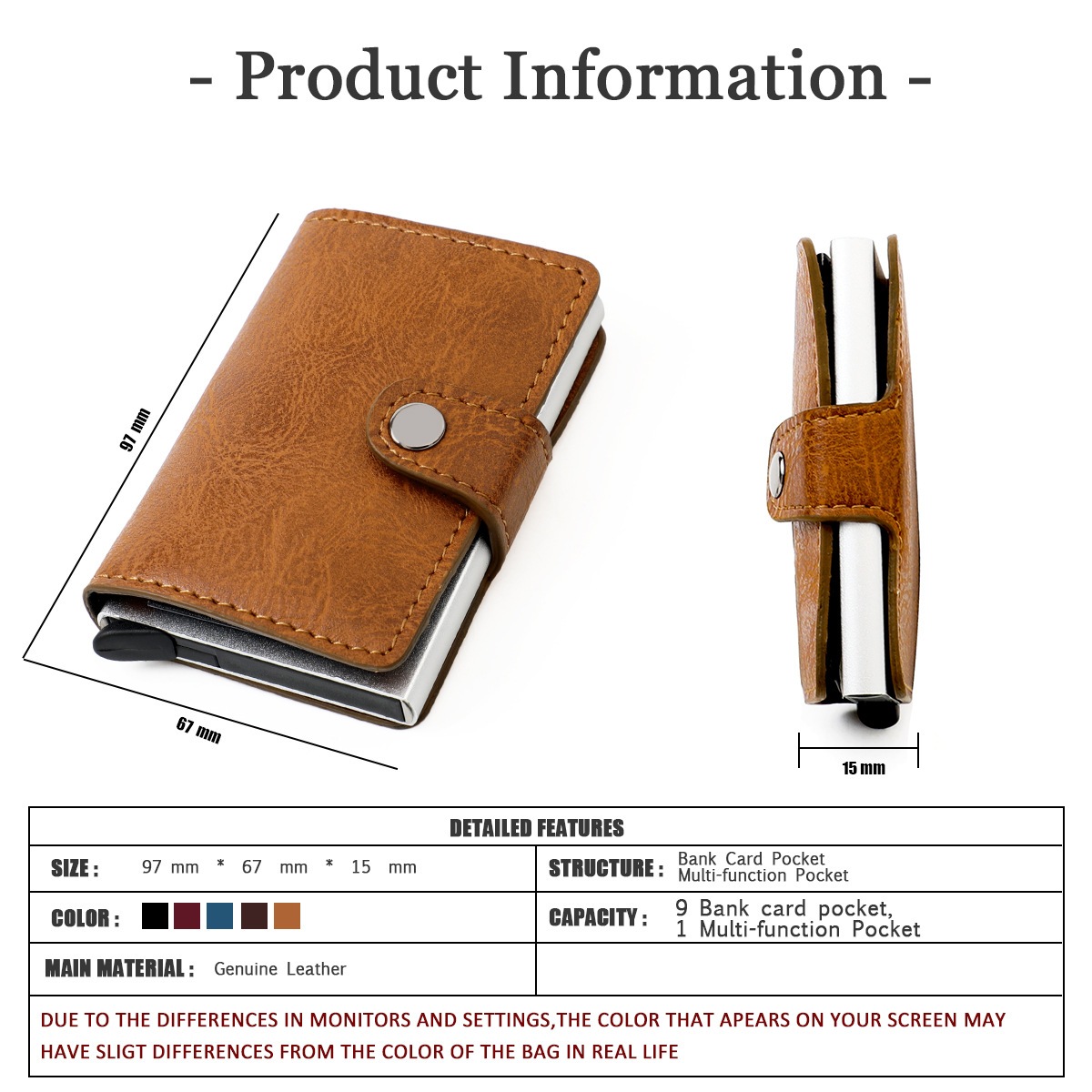 Wholesale Rfid Shielding Anti-theft Brush Ultra-thin Credit Card Aluminum Alloy Card Bag display picture 27