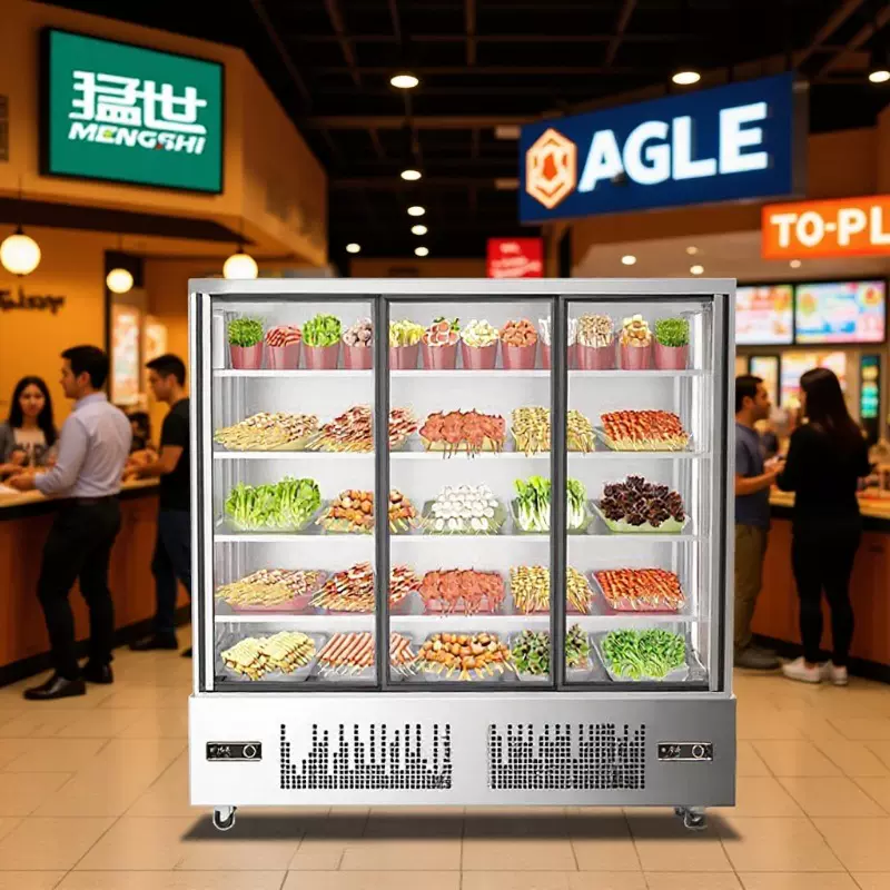 猛世定制串串展示柜冷藏商用设备保鲜柜冒菜点菜柜麻辣烫展示柜