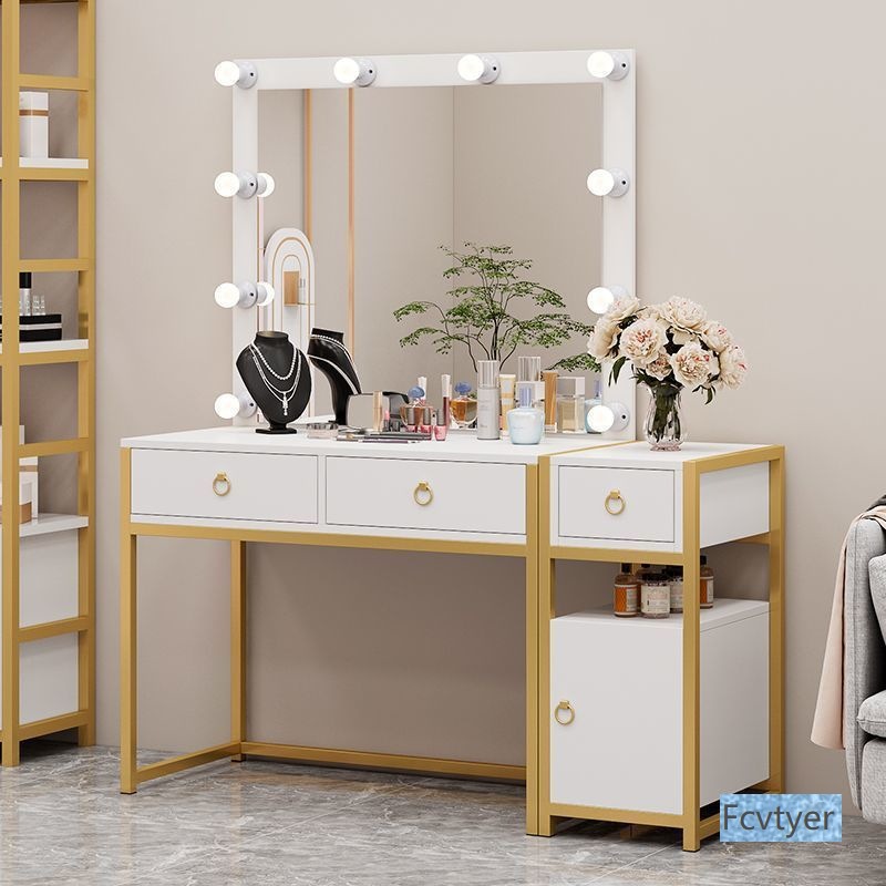 Maquillaje de boda tienda de maquillaje profesional salón de belleza mesa de maquillaje especial red estudio rojo mesa de maquillaje con lámpara