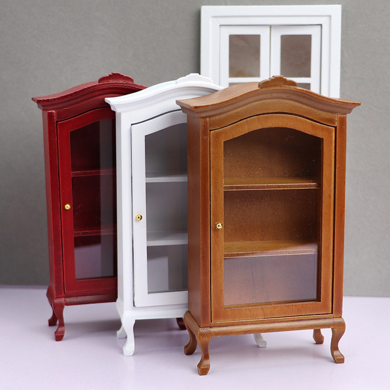 Diy人形屋模型1:12ミニチュア収納棚ミニ家具戸棚模擬家具展示棚工芸品|undefined
