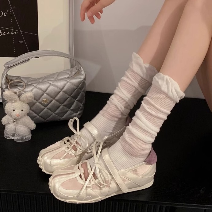 「Wen Shu」ニューパンクバレエ6cm身長アップバレエトレーニングシューズレディースサマーサンダル厚底メリージェーンシューズ|undefined