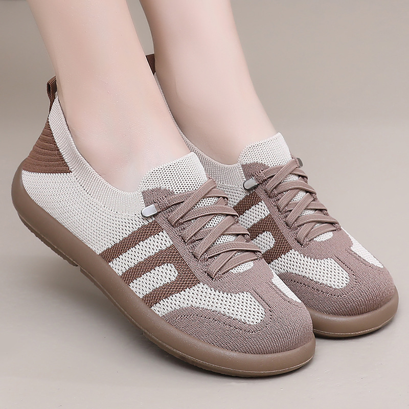 Zapatos mujer suela suave, pies no cansados, zapatos individuales transpirables de verano, zapatos de madre de todo fósforo, zapatos de tela de mujer de suela blanda perezosa casual