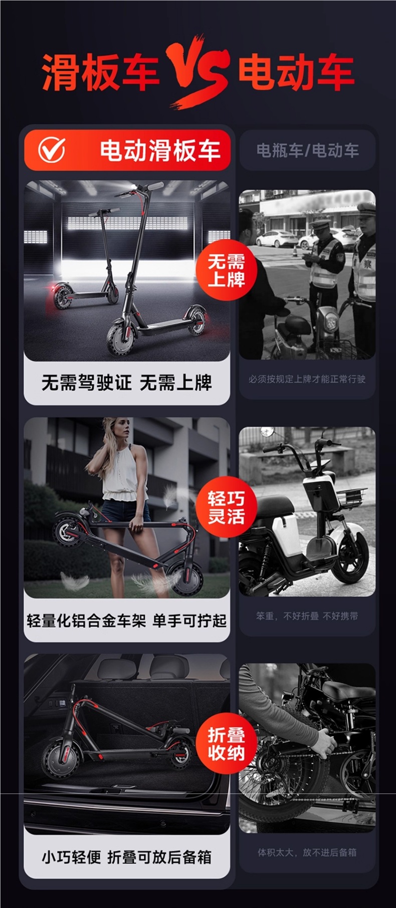 Electric Scooter Folding Electric Station Riding Mini Two-Wheeled Mobility Adult Lightweight Portable Small Work Electric Scooter