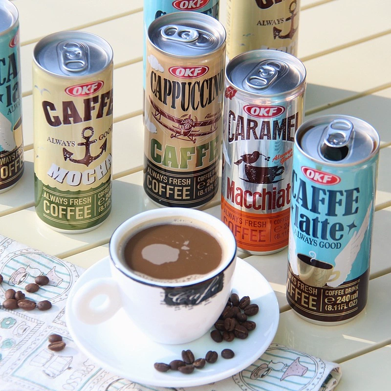 Южная Корея импортировала OKF латте кофе мокка капучино карамель маккиато готовые кофейные напитки банки 240 мл