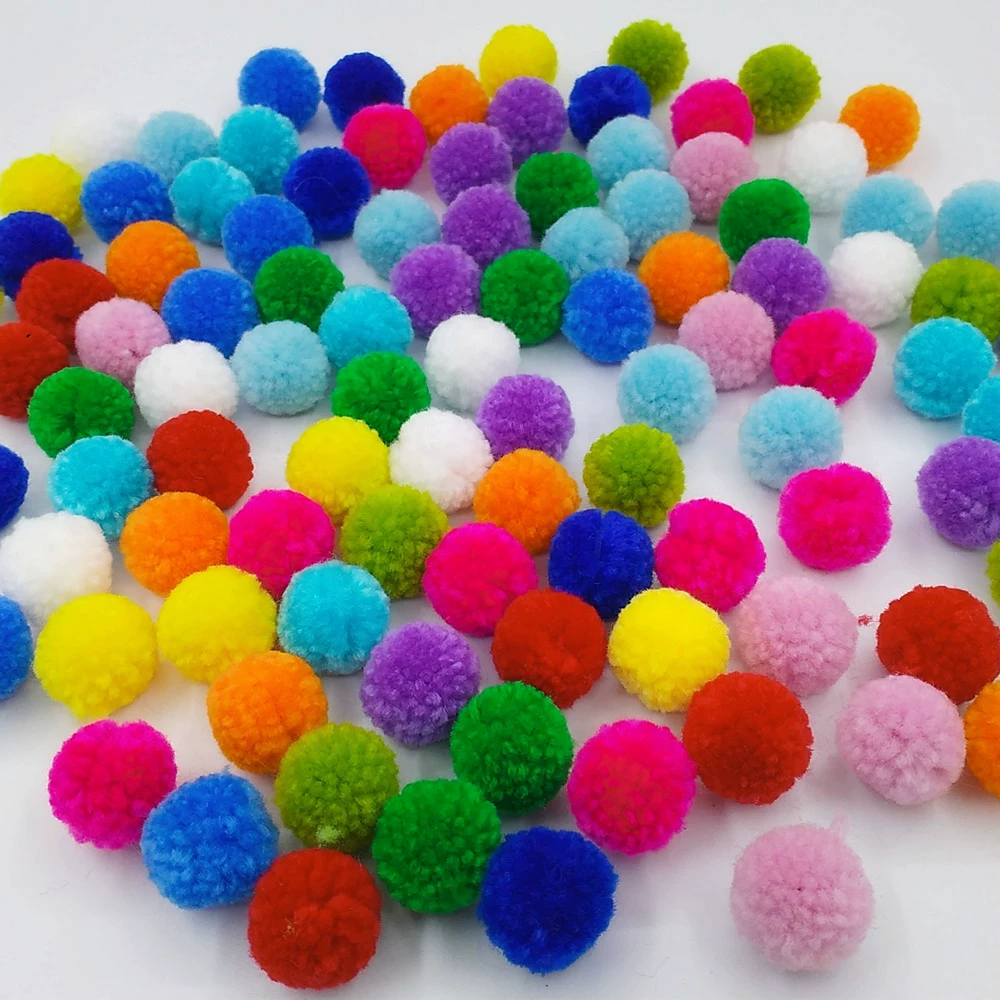 2 см цветная шерстяная пряжа круглая шарик плюшевые шарики ручной работы diy детские креативные серьги аксессуары для одежды 20 шт