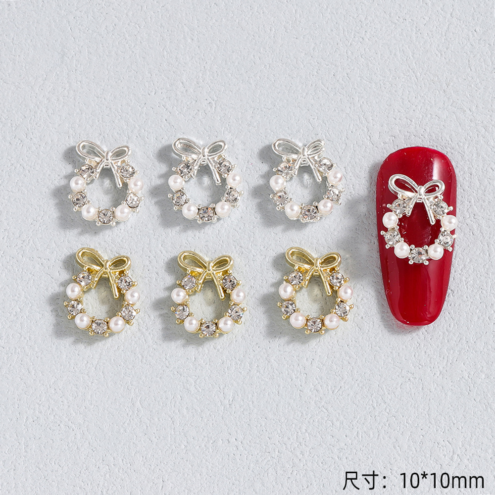 Nuevo sentido guirnalda de Navidad accesorios de diamantes de aleación Yiwu nail art Internet Celebrity style nail Diamond Super Flash Pearl Rhinestone