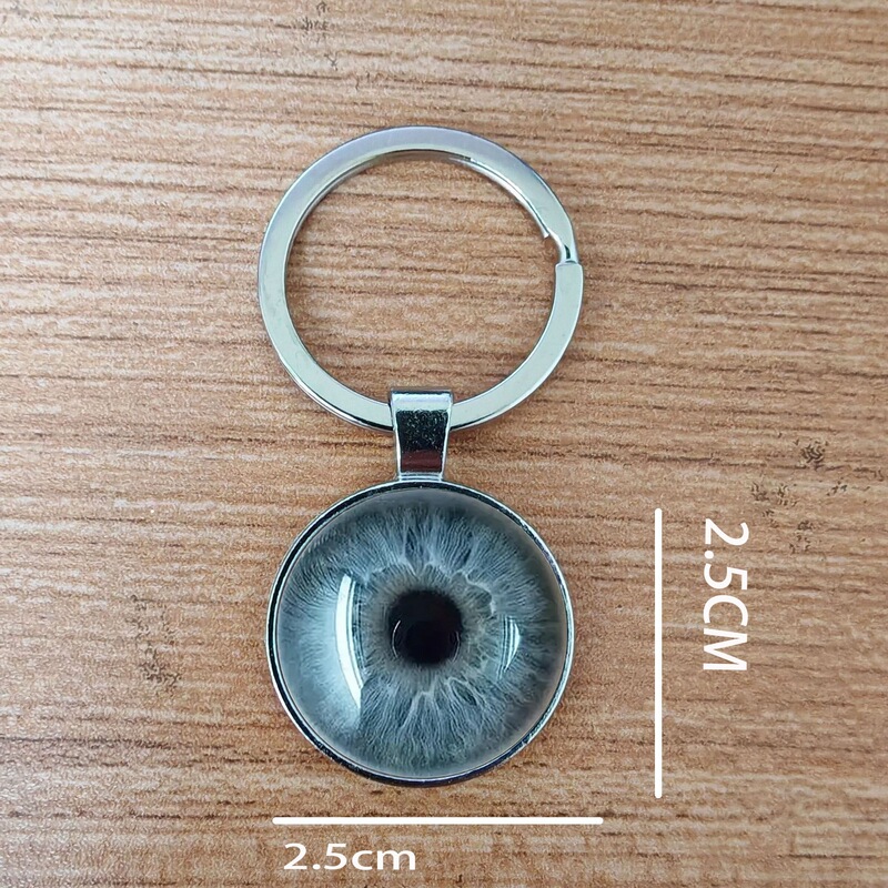 Cross-Border Hot-Selling Temu Green Eye Time Gem Keychain Evil Eye Animal Chinchilla Eye Glass Pendant Cross-Border Hot-Selling Temu Green Eye Time Gem Keychain Evil Eye Animal Chinchilla Eye Glass Pendant