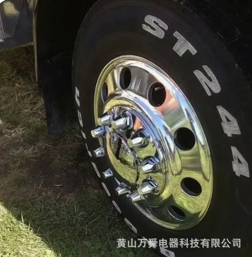 Truck Universal Rear Hub Cap Plastic Chrome Plated with 10 33 mm Bolt Caps Cross-Border Hot Product Exterior Modification