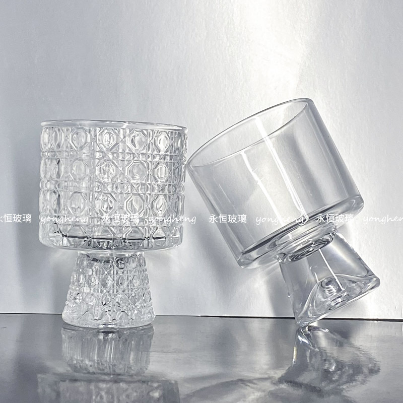 Glass creative high quality design cocktail wineglass