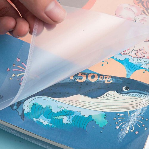 Daily sale universal primary and secondary school student book cover self-adhesive 16K bag book cover 22K thickened transparent plastic A4 book cover