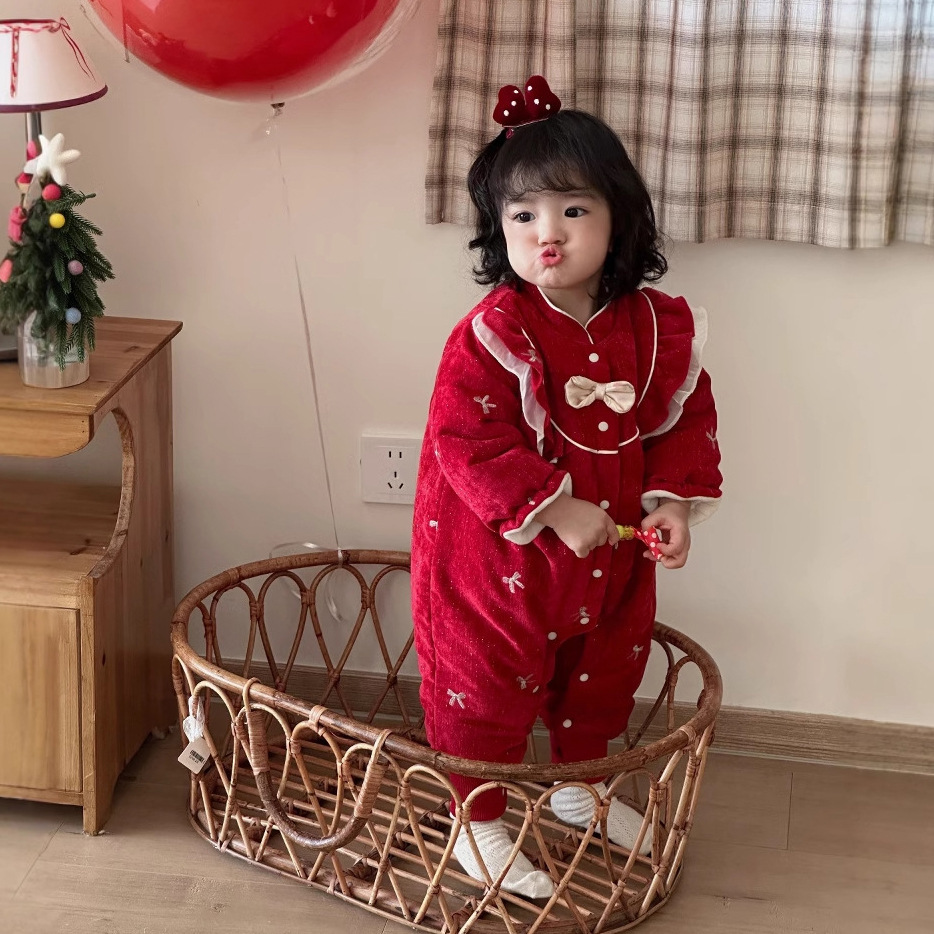 Ropa de bebé Ropa de otoño e invierno Ropa de una pieza de año nuevo para bebés y niños pequeños