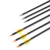 Huwairen bulk 2 green 1 black roller pole can be replaced with head glass fiber arrows, glass reinforced reinforced arrow shooting traditional anti -curved bow and arrow