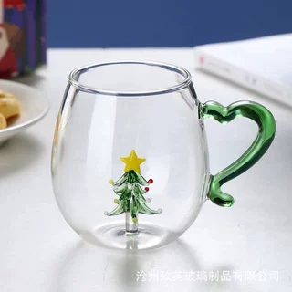 wholesale cup安全包装免费贴标学生用水杯圣诞杯耐高温高颜值杯