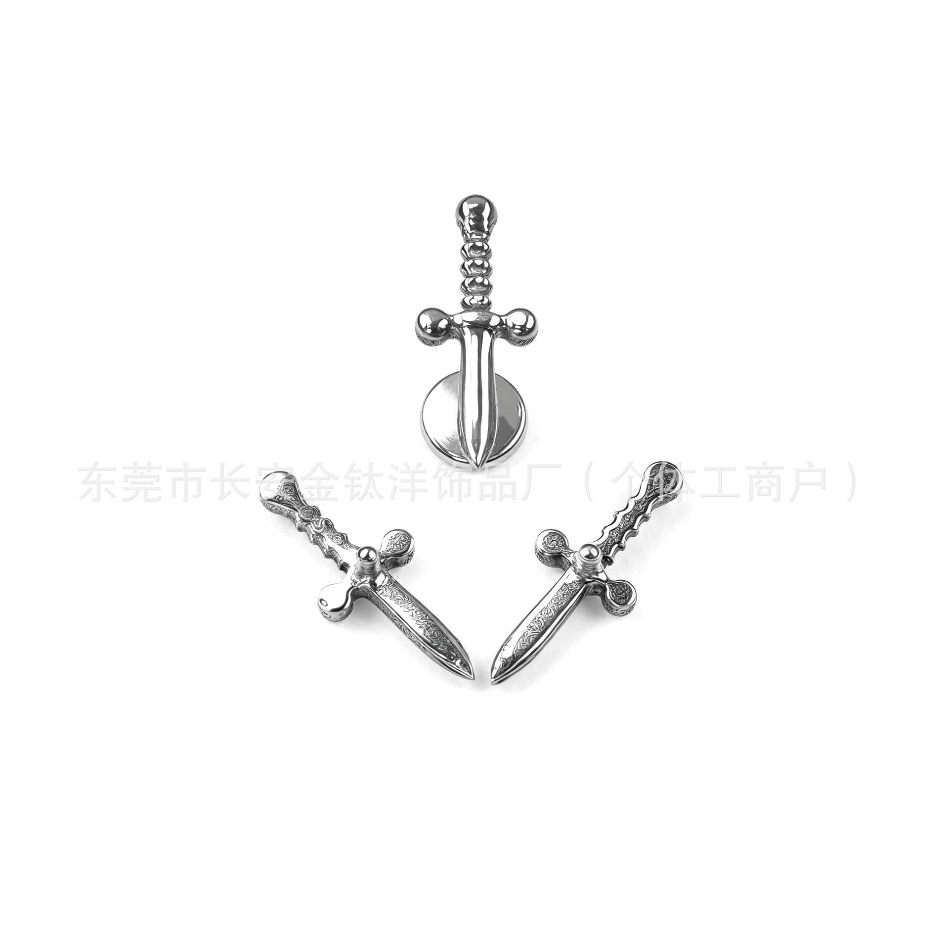 Pointed titanium steel lip stud product view
