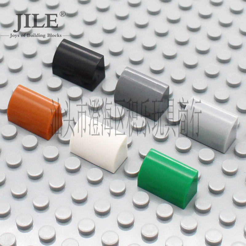 Compatible with 37352 domestic science and technology education building blocks parts 1x2x1 arc glossy brick moc small particles