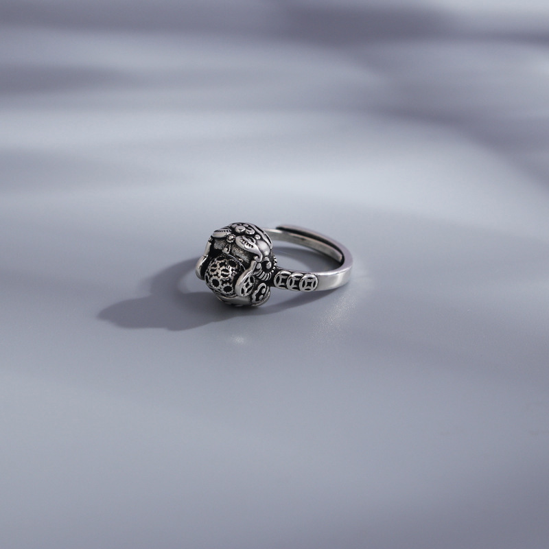 Retro ethnic fashionable trend creative ring