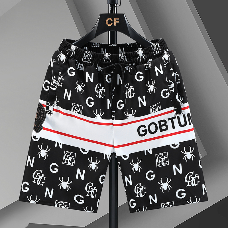 Sommarstrandbyxor för män, avslappnade löpar- och sportshorts, 5-punkts byxor med raka ben för män_voghion.com