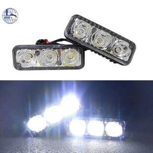 Car Led Daytime Running Light High Power 3Led Turn Signal Motorcycle Spotlight Lens Car Light Factory Direct Sales Super Bright