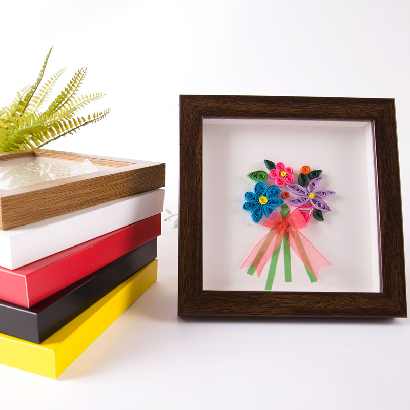 BG54衍紙相框中空1cm標本框美甲睫毛立體框架展示框擺台相框掛牆