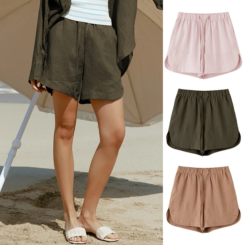【Clearance Sale】Old Money Style Lyocell Loose Shorts for Women 26 Spring/Summer New Loose Versatile Elastic Waist Pants