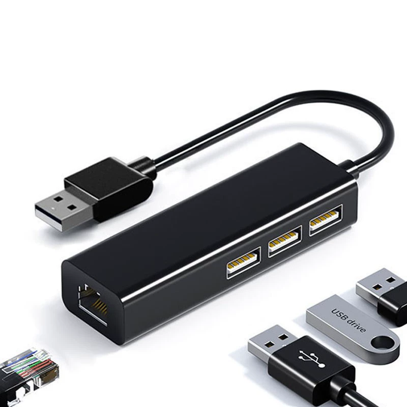 Rj45 драйвер 100М сетная карта type-c к сетевому порту usb сетевой kart конвертер USB2.0HUB проводная сетевая карта