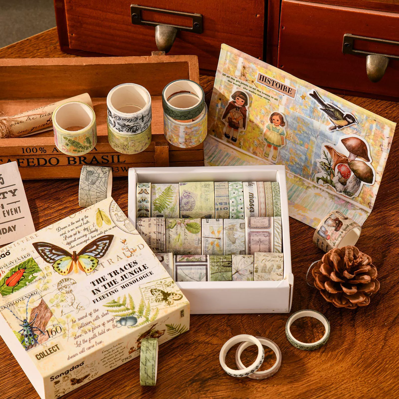 SDRT230919 Серия монологов и бумажная лента набор 20 Вовлечение трансграничных продуктов в стиле ретро