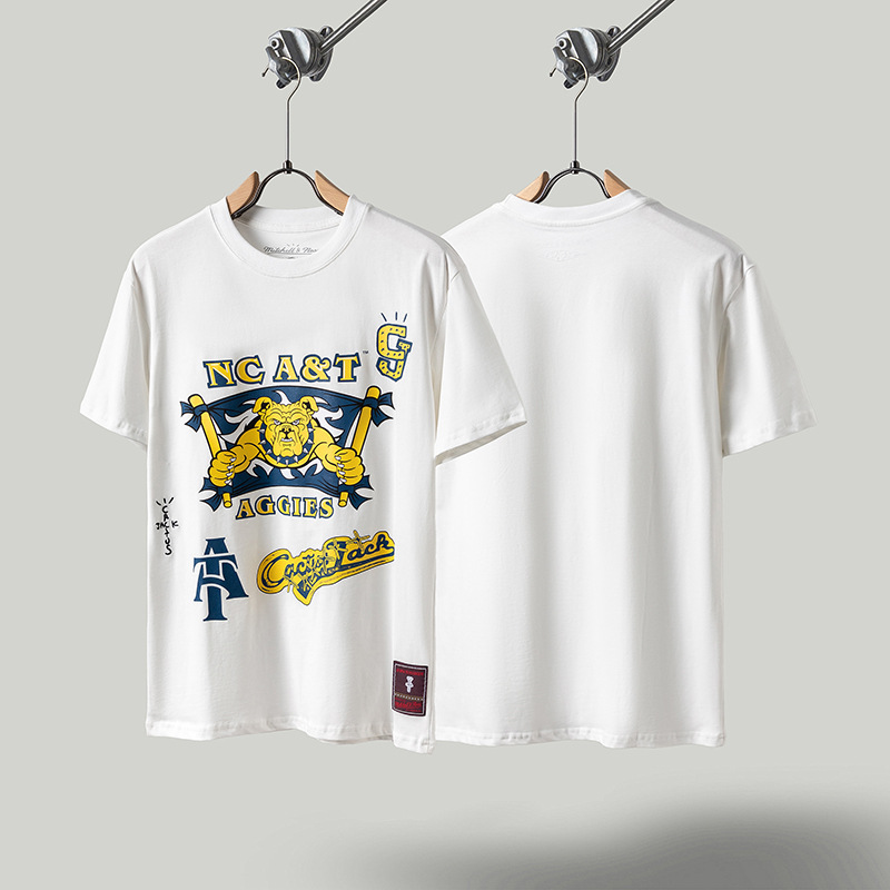 Travis de manga corta M mark Scott pequeño pato amarillo cactus relámpago rap tour TS pareja conjunta camiseta de hip-hop
