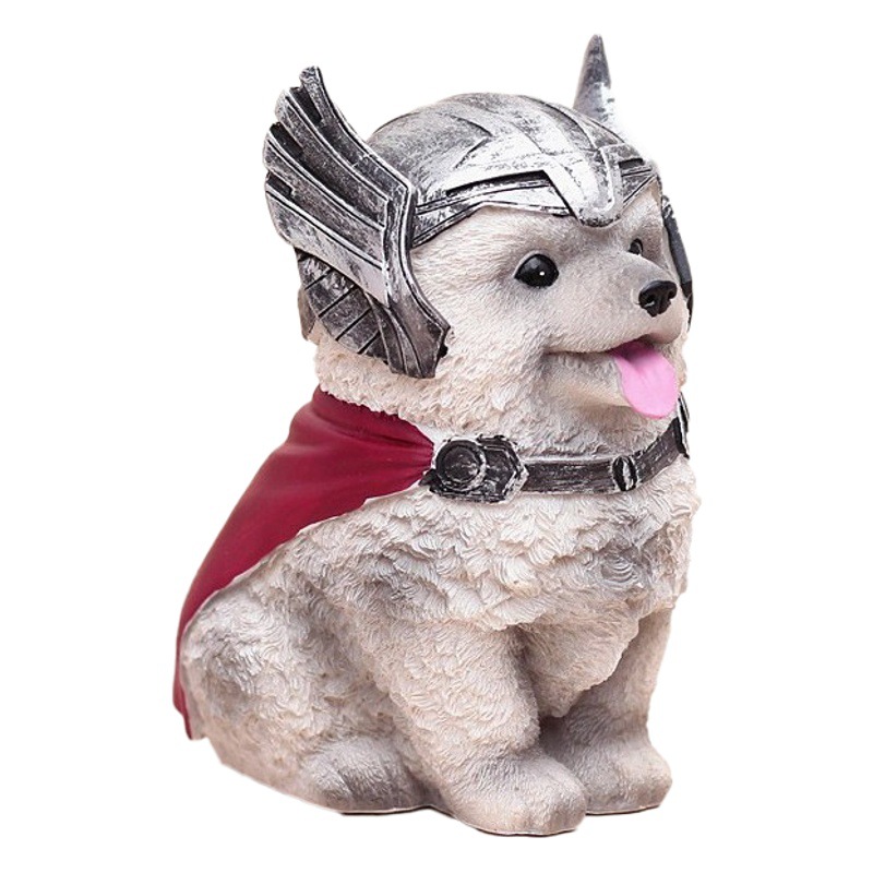 Nuevo creativo divertido perro alcancía hucha hierro hombre fresco perro casa dormitorio decoración resina decoración