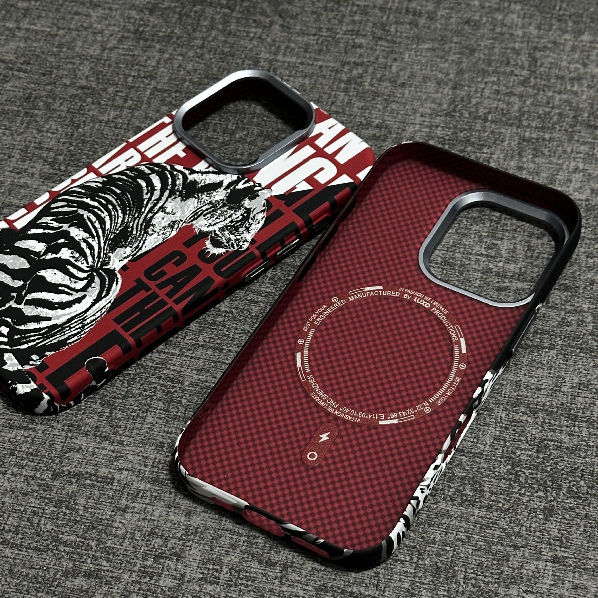 Funda Magnética para Teléfono Apple 18 Pro Max con Textura de Kevlar, Apta para iPhone 17, Anti-caídas, Protectora de PC