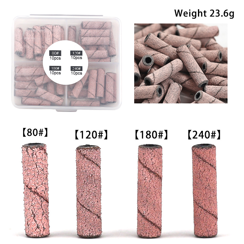 Unidad de arena de uñas de 20 mm alargada multiespecificación especial en caja y bolsa pequeña unidad de arena de uñas