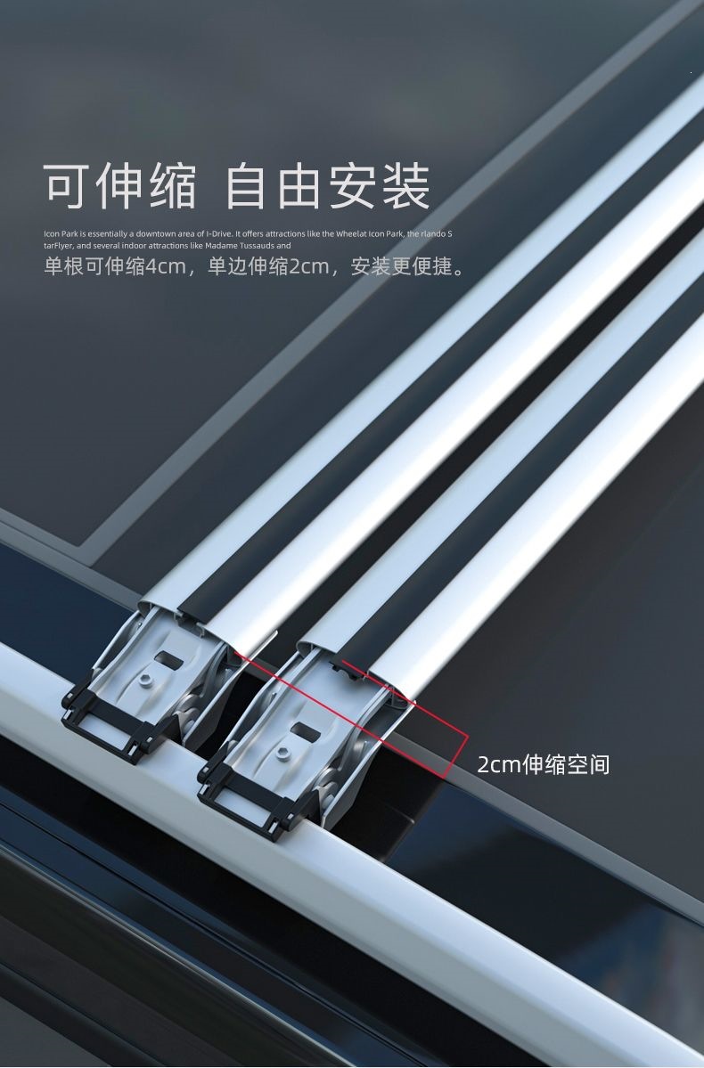 Roof Rack, Crocodile-Style Suspended Universal Luggage Rack Crossbar, Suv Car Roof Rack with High Load Capacity