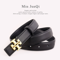 廣州廠家時尚皮帶女真皮TB平滑扣腰帶女百搭裝飾百搭褲帶批發