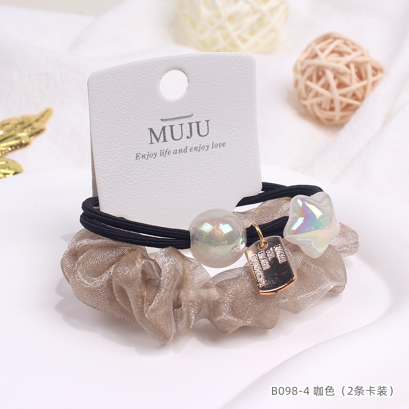 [Carga de tarjeta] sensación de alto nivel coreano de cabello de código de barras de moda de alta elasticidad de cabello anillo de cabello correa de cola de caballo