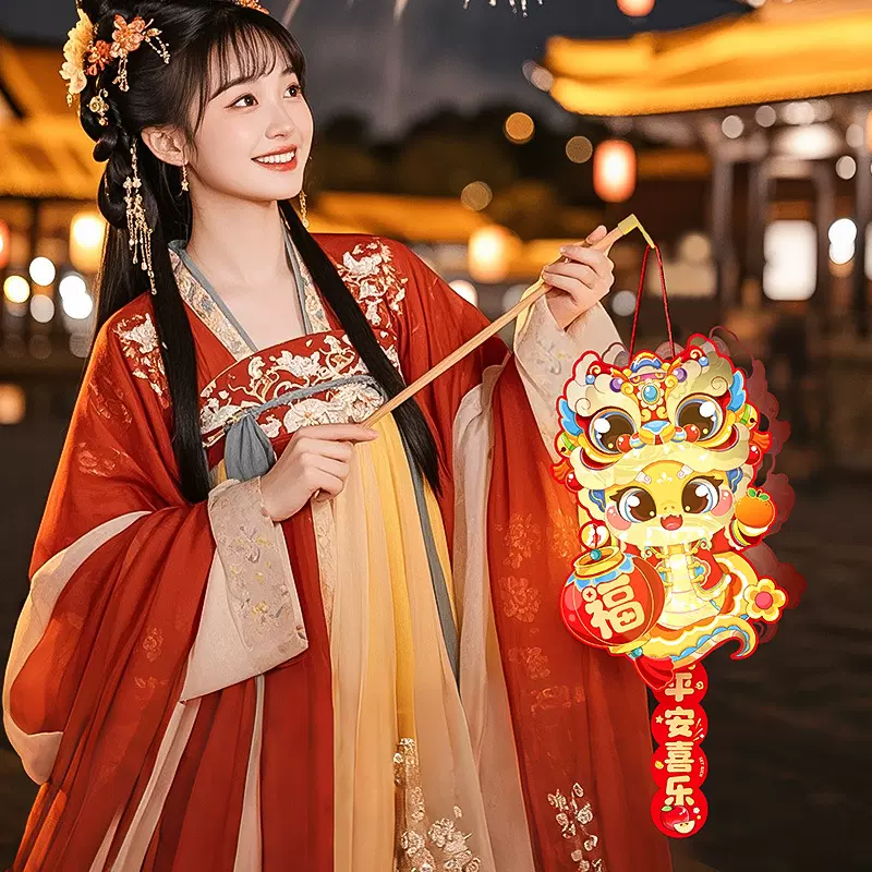 中秋灯笼儿童手提小灯笼2025蛇年春节手工diy花灯春节摆摊小商品
