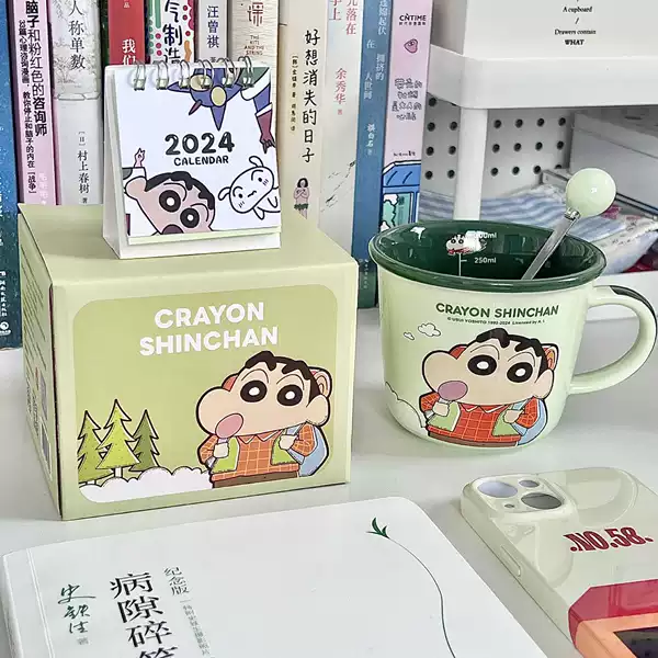 Crayon Shin-new Scerm Cup-Green+Ball Spoon
