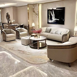 皮艺沙发;成套餐桌椅;布艺沙发