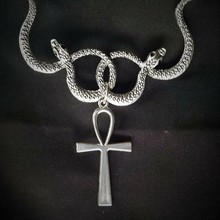 亚马逊 跨境 双蛇项链古董金吊坠金项链，蒸汽朋克 厂家直销