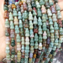 8×15水晶葫芦天然虎石粉晶紫晶青金杂石DIY饰品配件跨境直播热卖