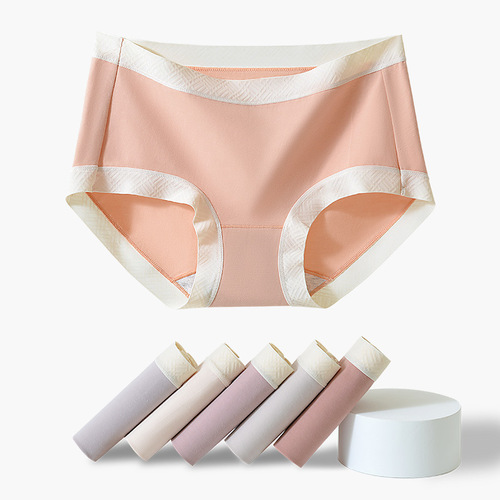 60 count long-staple cotton non-marking antibacterial underwear for women pure cotton mid-waist thin breathable women's briefs drop shipping