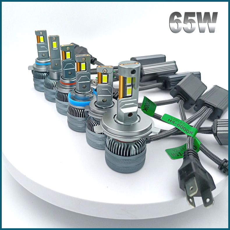 Factory direct Y2 high-power double copper tube car LED headlight H7H4H113570 highlight spotlight rarely after-sales