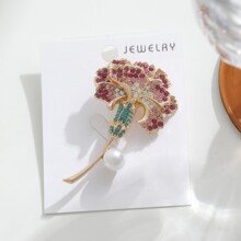 康乃馨花朵胸针女高档奢华气质衣服西装别针配饰母亲节礼物送妈妈