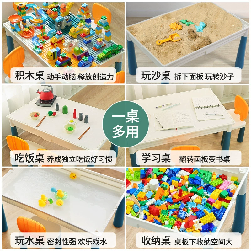 Construction Playset Universal Brainteaser, Building Table for Kids 3–6 yrs — Multi-size Kits (2–104 cm)