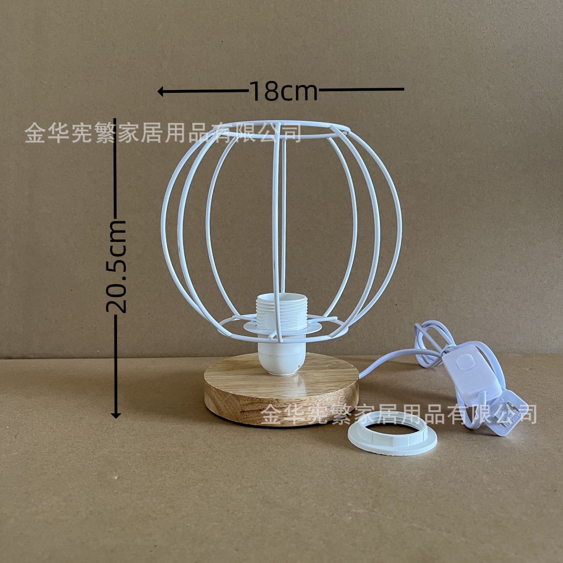 작은 등불 철제 프레임 + 8.5 높이 반니 통나무 베이스
