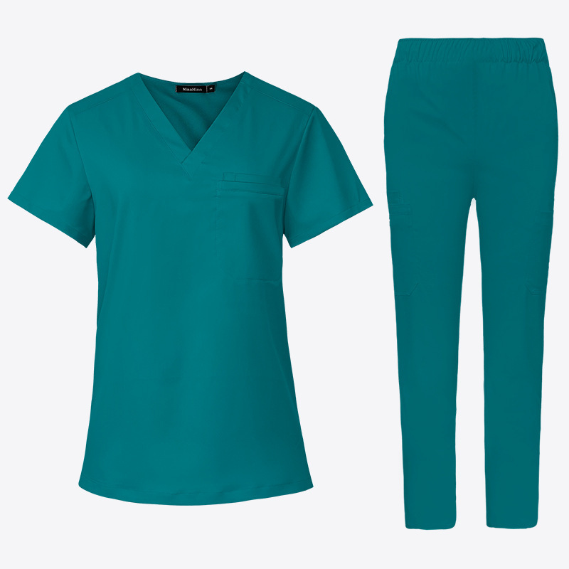 半袖医師看護師ペット歯科口腔作業服看護服手洗い服手術室ブラシ手服女|undefined