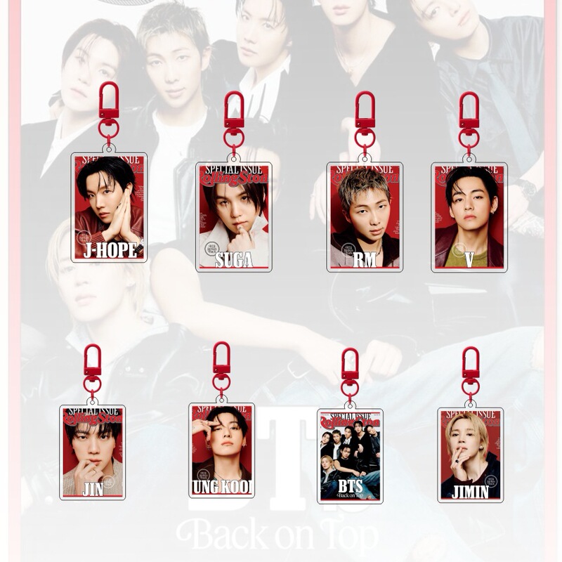 B 2026 Single Button Acrylic Keychain Bts Kim Taehyung Merchandise