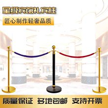 挂绳圆球栏杆座 不锈钢排队柱 酒店迎宾礼宾杆围栏 圆头护栏加厚