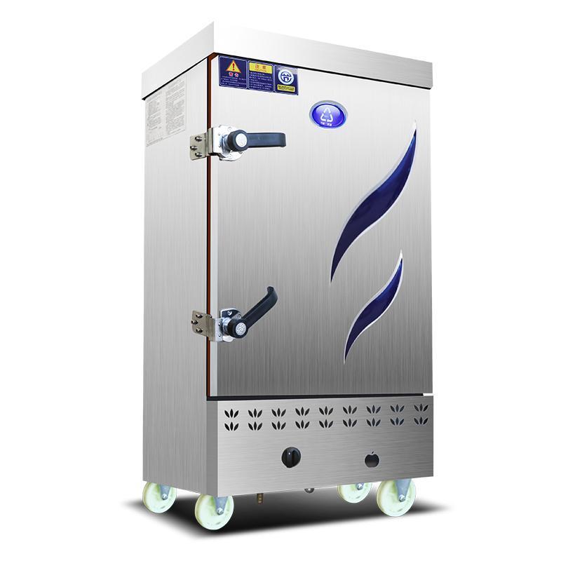 Gabinete de arroz al vapor de gas licuado 4 capas 6 placas 12 placas 24 placas de vapor de gas coche de arroz al vapor de gas natural arroz al vapor de doble puerta gabinete de vapor de gas