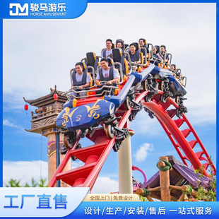 Large Amusement Park Family Roller Coaster Adventure Park Thrilling Stacked Roller Coaster Amusement Equipment