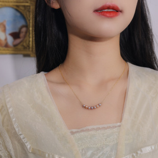 22 New Models of Xiaohongshu Candy-Colored Pearl Necklaces, Light Luxury 925 Silver, Fashionable and Simple Student Necklaces, Original Design