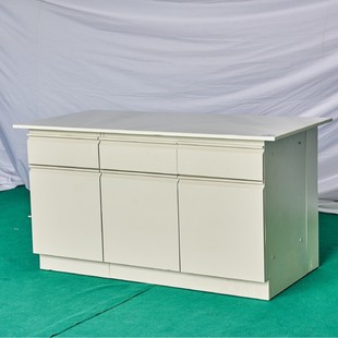 All-Steel Full Cabinet Side Table Laboratory Workbench Steel-Wood Experimental Table All-Steel Central Test Operation Side Table Reagent Rack